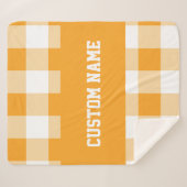 Gingham Pattern Sherpa Deken (Voorkant (horizontaal))