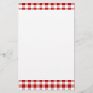 Gingham Pattern Stationery Briefpapier