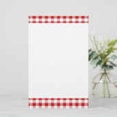Gingham Pattern Stationery Briefpapier (Staand voorkant)