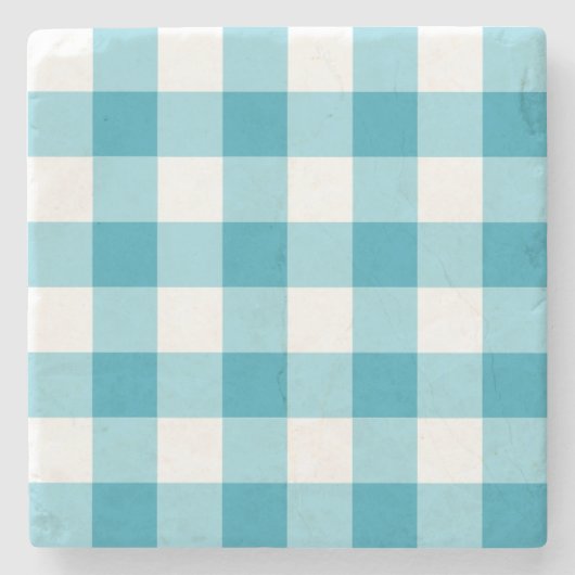 Gingham Pattern Stenen Onderzetter (Voorkant)