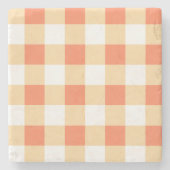 Gingham Pattern Stenen Onderzetter (Voorkant)