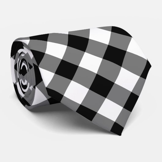 Gingham Pattern Stropdas (Opgerold)