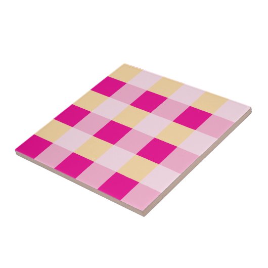 Gingham Pattern Tegeltje (Zijkant)