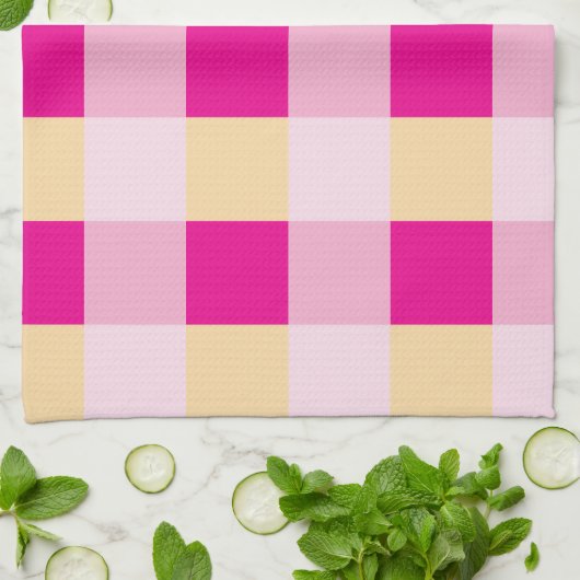 Gingham Pattern Theedoek (Gevouwen)