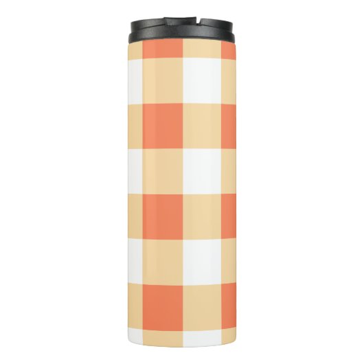 Gingham Pattern Thermosbeker (Achterkant)