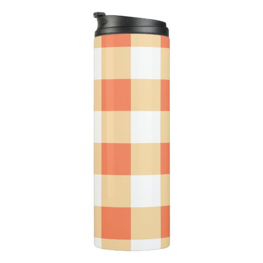 Gingham Pattern Thermosbeker (Geroteerd rechts)