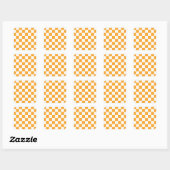 Gingham Pattern Vierkante Sticker (Vel)