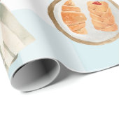 Gingham Pattern Waterverf gebak bakken Bakkerij Cadeaupapier (Rol Hoek)