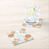 Gingham Pattern Waterverf gebak bakken Bakkerij Kartonnen Onderzetters (Insitu)
