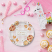 Gingham Pattern Waterverf gebak bakken Bakkerij Papieren Bordje (Feest)