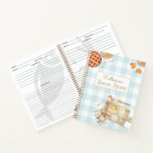 Gingham Pattern Waterverf gebak bakrecept Notitieboek (Binnen)
