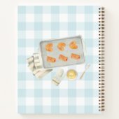 Gingham Pattern Waterverf gebak bakrecept Notitieboek (Achterkant)