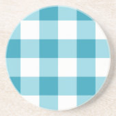 Gingham Pattern Zandsteen Onderzetter (Voorkant)