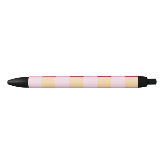 Gingham Pattern Zwarte Inkt Pen (Voorkant)