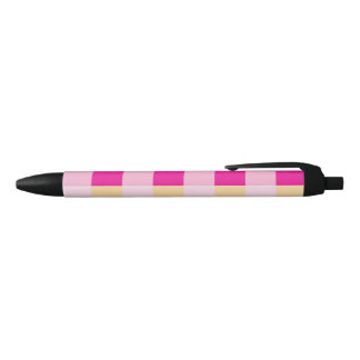 Gingham Pattern Zwarte Inkt Pen