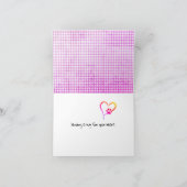 Gingham Pawprint Heart for Loss of Pet Cat Kaart (Binnen)