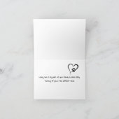 Gingham Pawprint Heart for Loss of Pet Cat Kaart (Binnen)