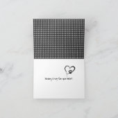 Gingham Pawprint Heart for Loss of Pet Cat Kaart (Binnen)
