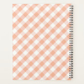Gingham Peach en White Super Homeschool mama Planner (Achterkant)