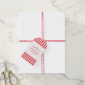 Gingham Persoonlijke Gift-Labels Cadeaulabel (Met Touw)