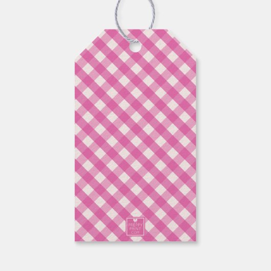 Gingham Persoonlijke Gift-Labels Cadeaulabel (Achterkant)
