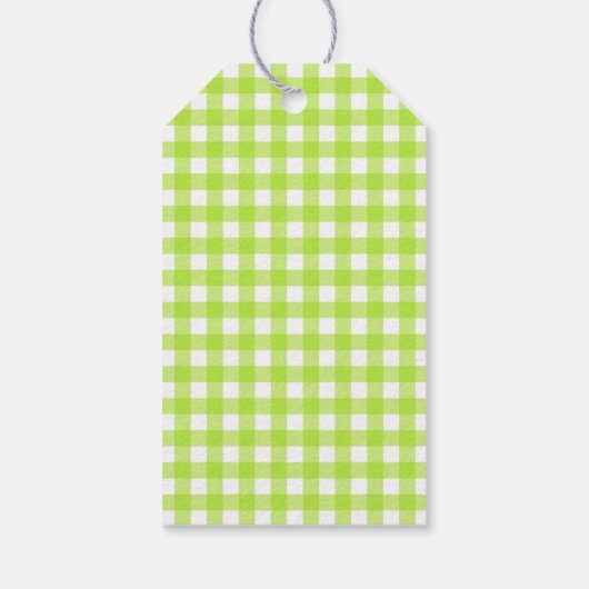 Gingham Persoonlijke Gift-Labels Cadeaulabel (Achterkant)