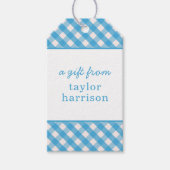 Gingham Persoonlijke Gift-Labels Cadeaulabel (Voorkant)
