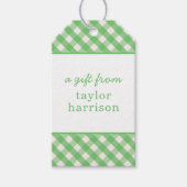 Gingham Persoonlijke Gift-Labels Cadeaulabel (Voorkant)