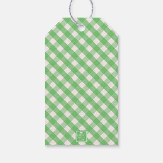 Gingham Persoonlijke Gift-Labels Cadeaulabel (Achterkant)