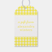 Gingham Persoonlijke Gift-Labels Cadeaulabel (Voorkant)