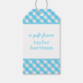Gingham Persoonlijke Gift-Labels Cadeaulabel (Voorkant)