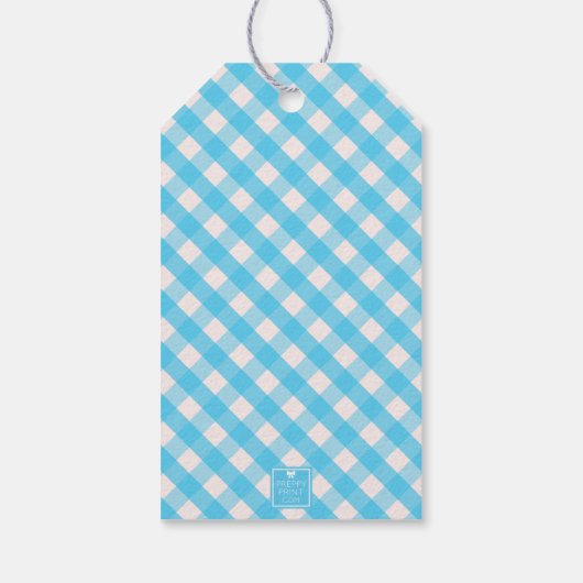 Gingham Persoonlijke Gift-Labels Cadeaulabel (Achterkant)