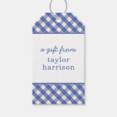 Gingham Persoonlijke Gift-Labels Cadeaulabel (Voorkant)