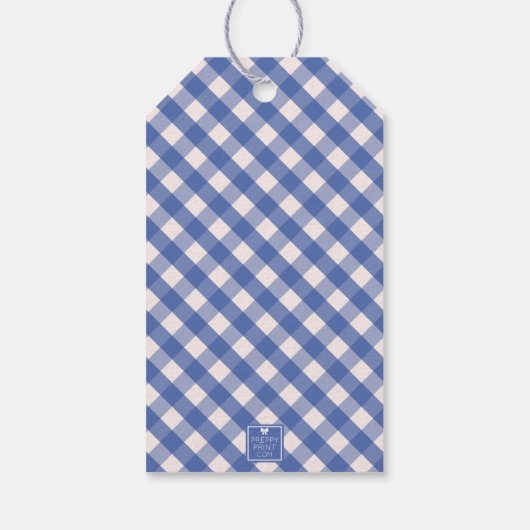 Gingham Persoonlijke Gift-Labels Cadeaulabel (Achterkant)