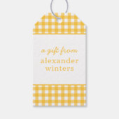 Gingham Persoonlijke Gift-Labels Cadeaulabel (Voorkant)