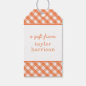 Gingham Persoonlijke Gift-Labels Cadeaulabel (Voorkant)