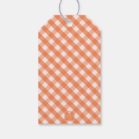 Gingham Persoonlijke Gift-Labels Cadeaulabel (Achterkant)