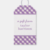 Gingham Persoonlijke Gift-Labels Cadeaulabel (Voorkant)