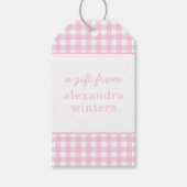 Gingham Persoonlijke Gift-Labels Cadeaulabel (Voorkant)