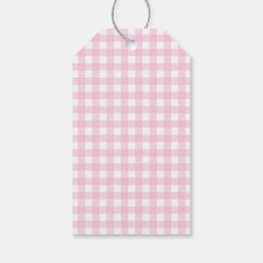 Gingham Persoonlijke Gift-Labels Cadeaulabel (Achterkant)