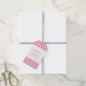 Gingham Persoonlijke Gift-Labels Cadeaulabel (Met Touw)