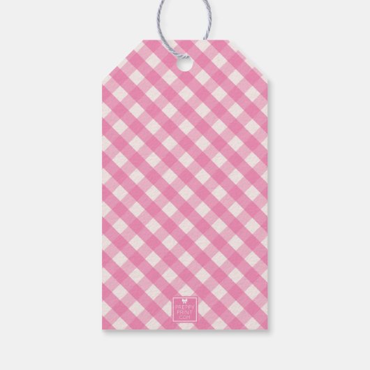 Gingham Persoonlijke Gift-Labels Cadeaulabel (Achterkant)