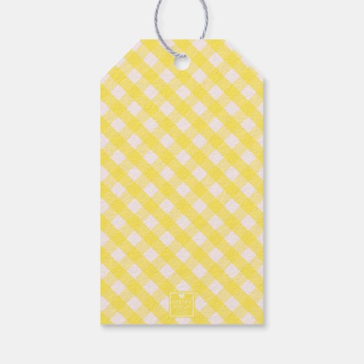 Gingham Persoonlijke Gift-Labels Cadeaulabel (Achterkant)