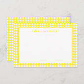 Gingham Persoonlijke notitiekaarten (Voorkant / Achterkant)