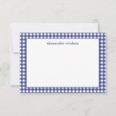 Gingham Persoonlijke notitiekaarten (Voorkant)