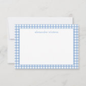 Gingham Persoonlijke notitiekaarten (Voorkant)
