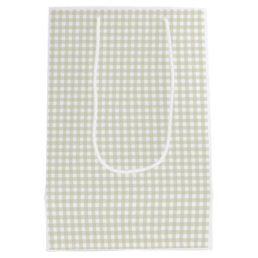 Gingham Peter de Konijn Monogram Baby shower Medium Cadeauzakje (Achterkant)