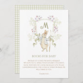Gingham Peter het Konijn Baby shower Boek Aanvraag Kaart (Voorkant / Achterkant)