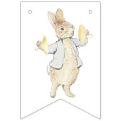 Gingham Peter het Konijnenblauw Monogram Baby show Vlaggetjes (Tweede vlag)