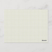 Gingham Peter the Rabbit Twins Baby shower Budget Briefkaart (Achterkant)